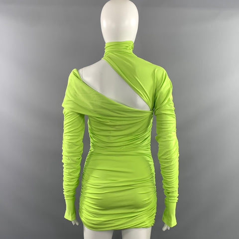 MUGLER Size S Green Viscose Knee Length Dress