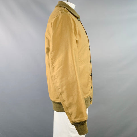 BUZZ RICKSON & CO. INC. Size 42 Green Khaki Cotton Clasp Military Coat