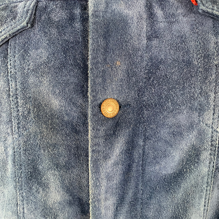 LEVI STRAUSS Size XXL Blue Suede Trucker Jacket