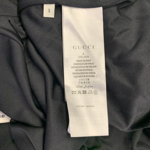 GUCCI  2019 Size S Black Red Embroidery Polyester Cotton Zip Up Jacket