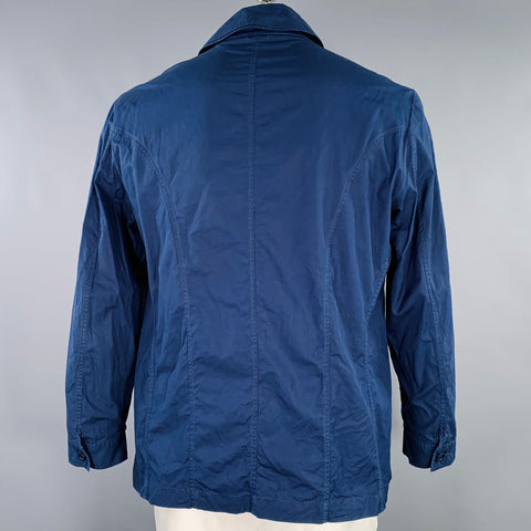 MIU MIU Size XL Navy Cotton Two Pockets Long Sleeve Shirt
