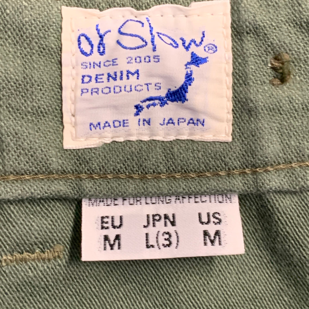 ORSLOW Size 34 Olive Green Cotton Straight Casual Pants