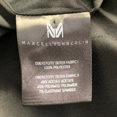 MARCELL VON BERLIN Size 38 Viper Orange Black Jacquard Shawl Lapel Cuffed Suit