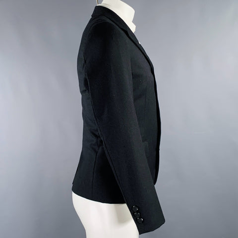 COMME des GARCONS HOMME PLUS 2012 Size S Black Wool Cashmere Sport Coat