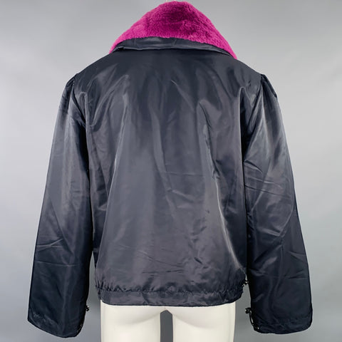 RANDOM IDENTITIES Size M Navy Purple Two Toned Polyamide Jacket