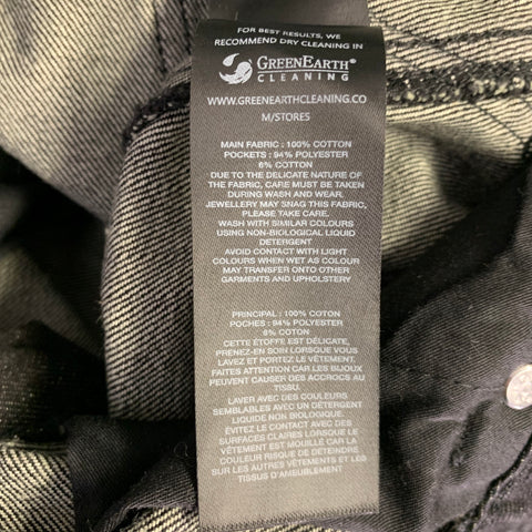 SELF-PORTRAIT Size 26 Black Cotton Five Pockets Jeans