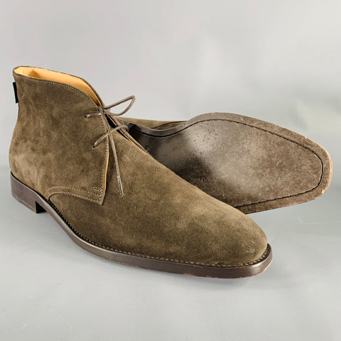 PS by PAUL SMITH Size 11 Arni Dark Brown Suede Lace-Up Boots