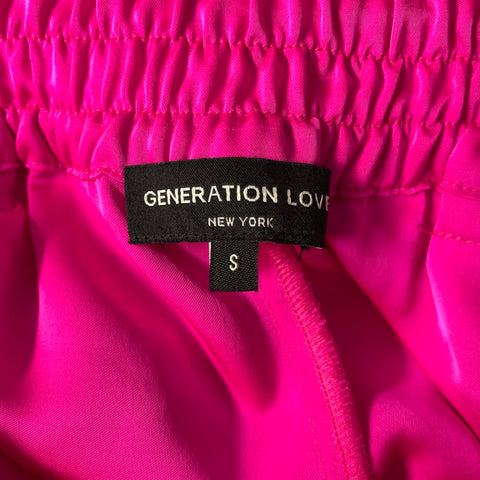 GENERATION LOVE Size S Pink Magenta Polyester Elastic Waistband Dress Pants