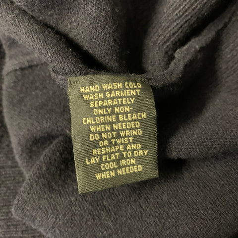 RRL by RALPH LAUREN Size L Navy Knitted Wool Cashmere V-Neck Pullover