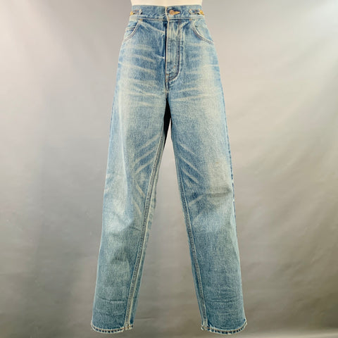 CELINE Size 29 Blue Denim Zip Fly Jeans