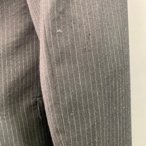 NEIL BARRETT Size 40 Black Grey Pinstripe Wool Ombre Effect Slim Fit Sport Coat