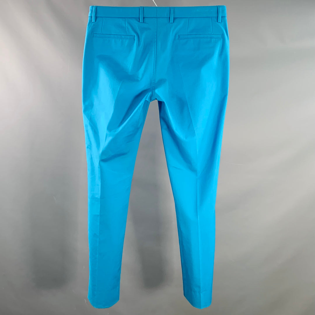 CALVIN KLEIN Size 34 Blue Cotton Blend Tapered Zip Fly Dress Pants – Sui  Generis Designer Consignment