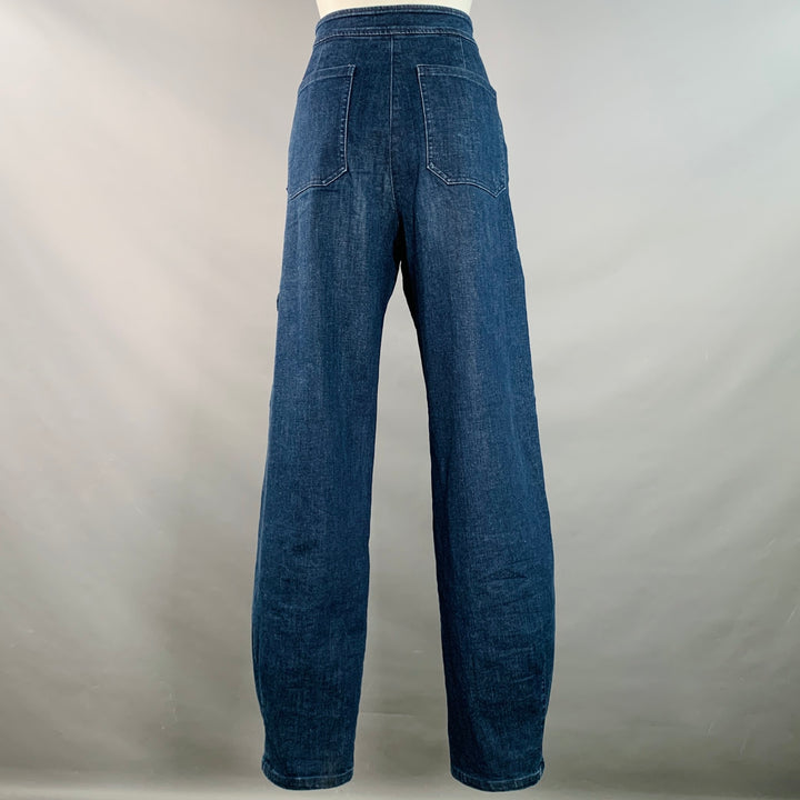 RACHEL COMEY Size 6 Indigo Cotton Blend Cargo Pockets Jeans