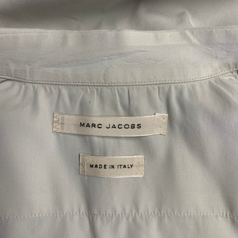 MARC JACOBS Size 44 Grey Light Blue Cotton Short Sleeve Shirt