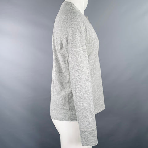 RAG & BONE Size M Grey Heather Cotton Blend Henley T-shirt