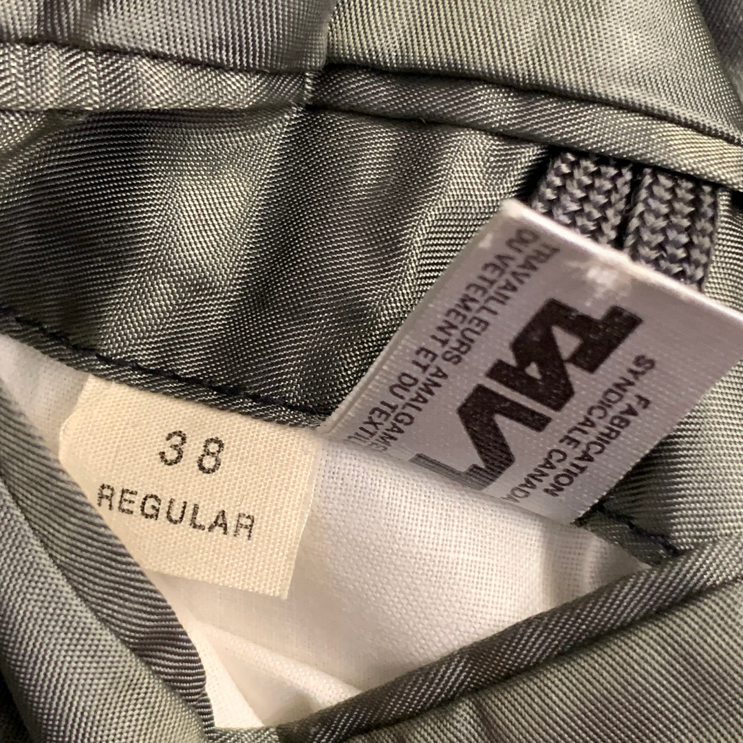 PAUL STUART Size 38 Regular Black Wool Notch Lapel 3 Piece Tuxedo