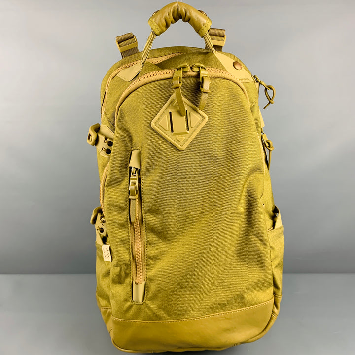 VISVIM Green -Cordura 20L- Nylon Leather Trim Backpack