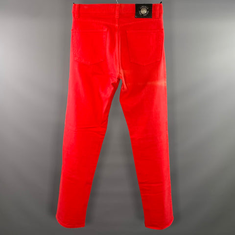 VERSACE JEANS COUTURE Size 32 Red Denim Button Fly Jeans