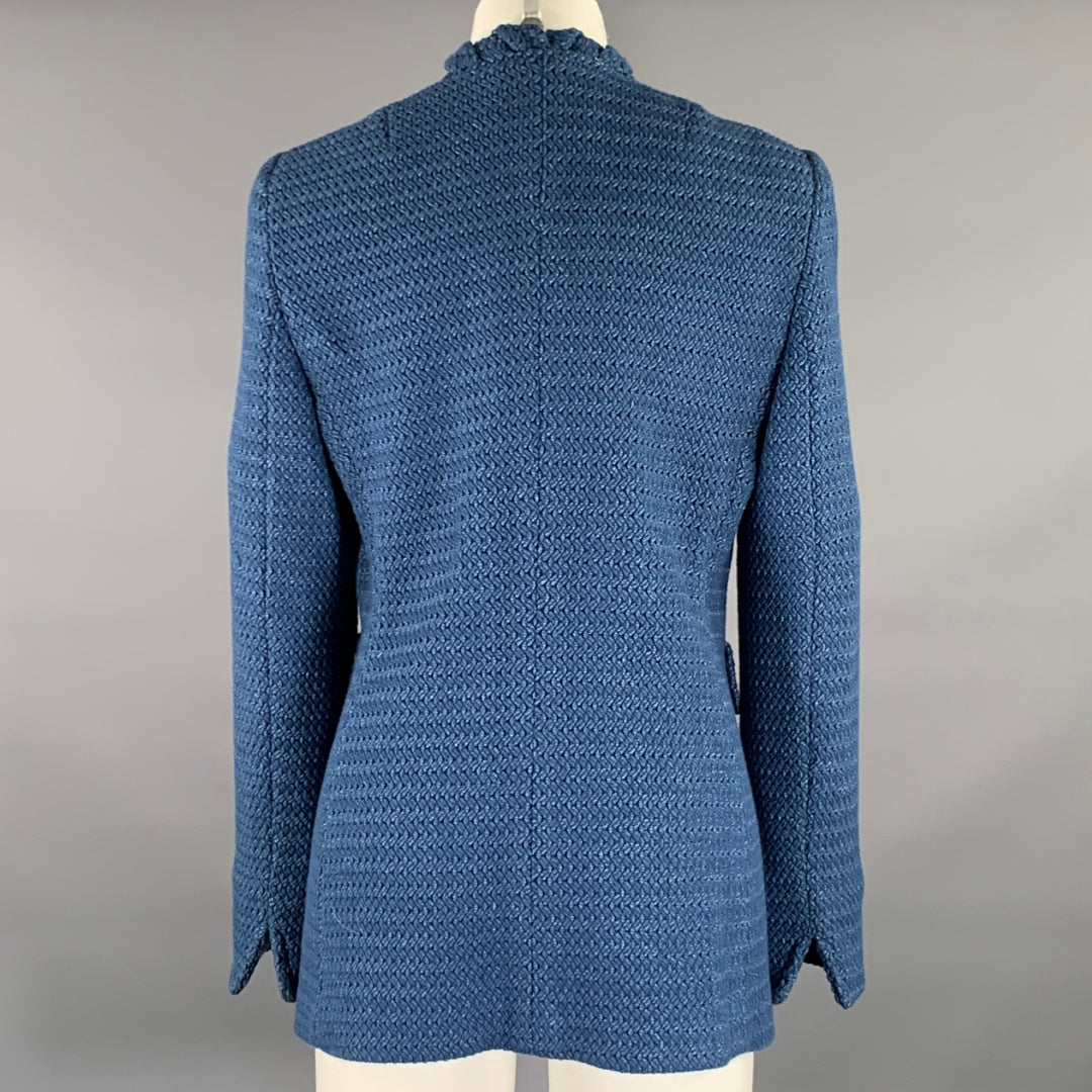 AKRIS Size M Blue Knit Sport Coat
