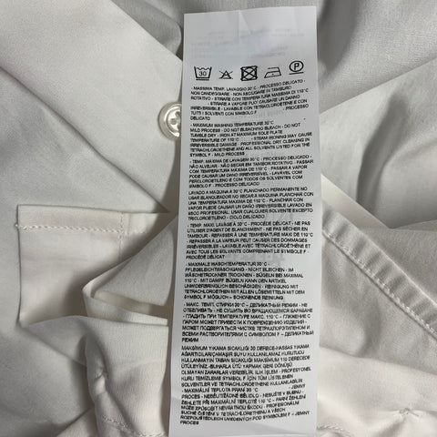 ARMANI COLLEZIONI Size 39 White Cotton Button Up Long Sleeve Shirt