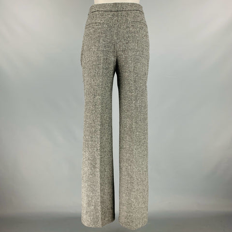 SEZANE Size 2 Grey Virgin Wool High Waisted Dress Pants