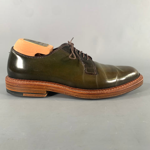 ALDEN Size 7 Brown Olive 93911 Leather Lace Up Shoes