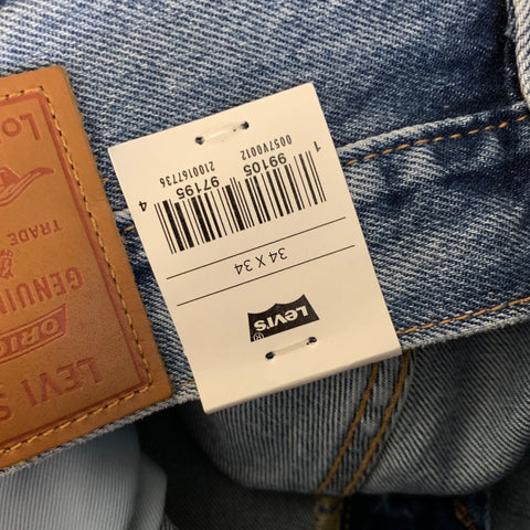 LEVI'S Size 34 Blue Cotton Relaxed Jeans