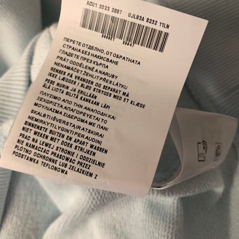 PRADA Size M Light Blue Cotton Hooded Sweatshirt