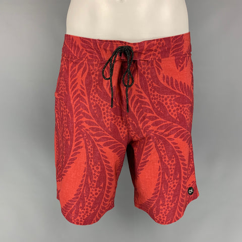OUTTER ORIGINAL Maillot de bain en mélange de polyamide à fleurs rouge taille 32