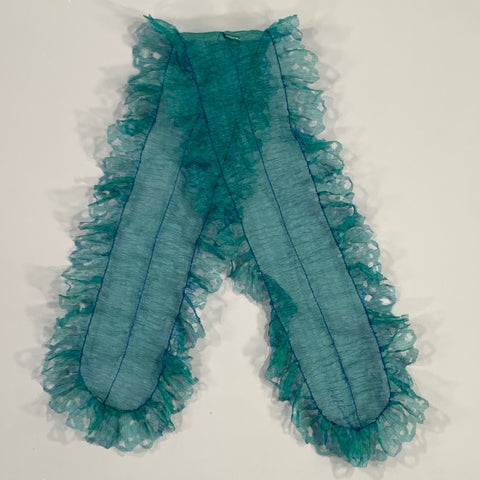 JEAN CHARLES BROSSEAU Green Blue Metallic Scarves & Shawls