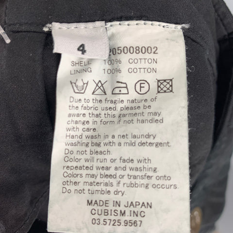 VISVIM Size L Black Solid Cotton Button Fly Casual Pants