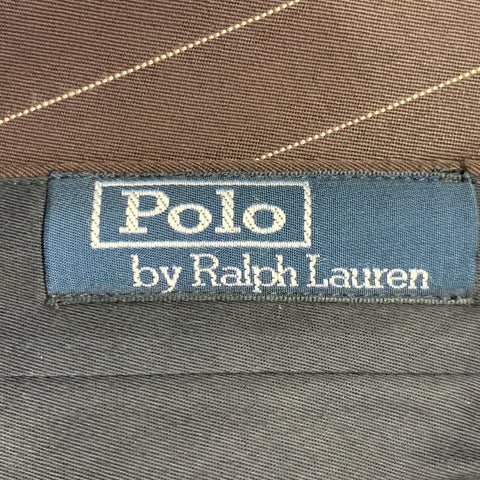 POLO by RALPH LAUREN Size 40 Regular Brown Cream Pinstripe Notch Lapel Suit