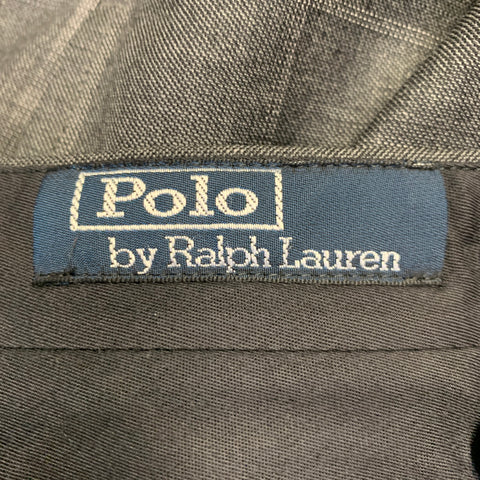 POLO by RALPH LAUREN Size 40 Regular Grey White Checkered Virgin Wool 3 Piece Suit
