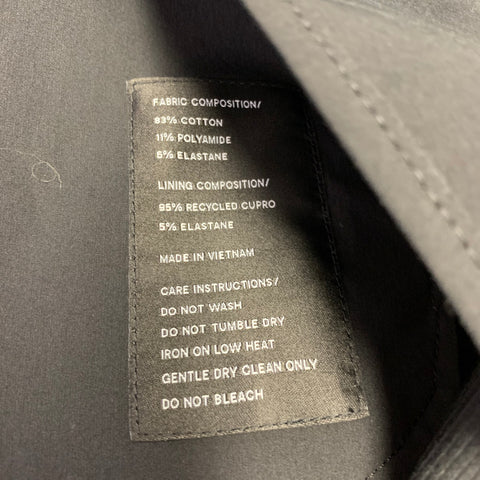 VOLLEBAK Size XL Black Cotton Blend Zip Pockets Jacket