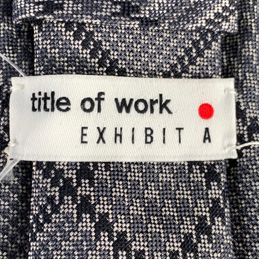 TITLE OF WORK Grey Black Glenplaid Silk Tie