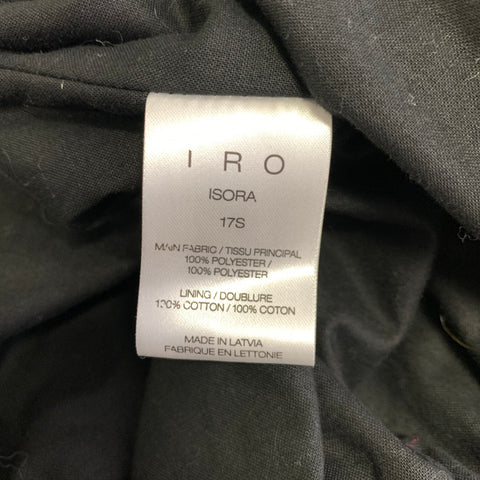 IRO Size 4 Burgundy Red Polyester Floral Bomber Jacket
