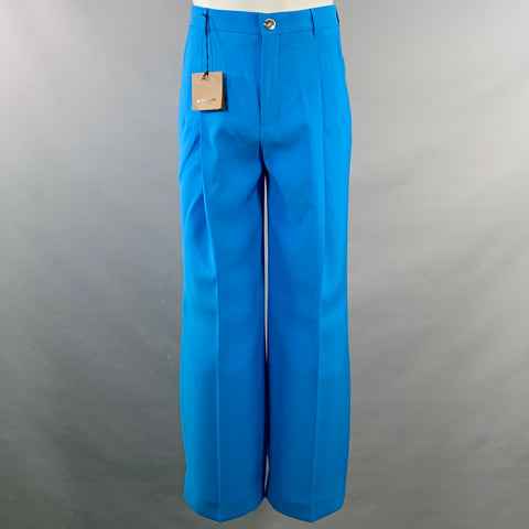BURBERRY SS23 Size 34 Blue Wool Peak Lapel Double Breasted Suit