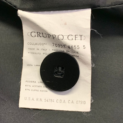 GIORGIO ARMANI Size 14 Black Wool Single Breasted Jacket Blazer