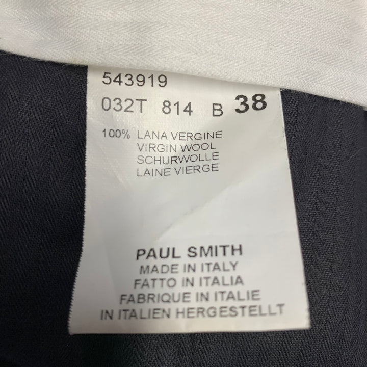 PAUL SMITH Size 2 Black Wool Twill Pleated Tapered Dress Pants