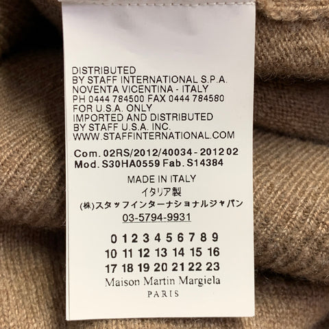 MAISON MARTIN MARGIELA 2012 Size L Camel Cashmere V-Neck Pullover