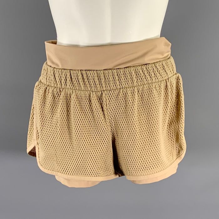 STELLA McCARTNEY Size XS Tan Nylon Spandex Runner Shorts