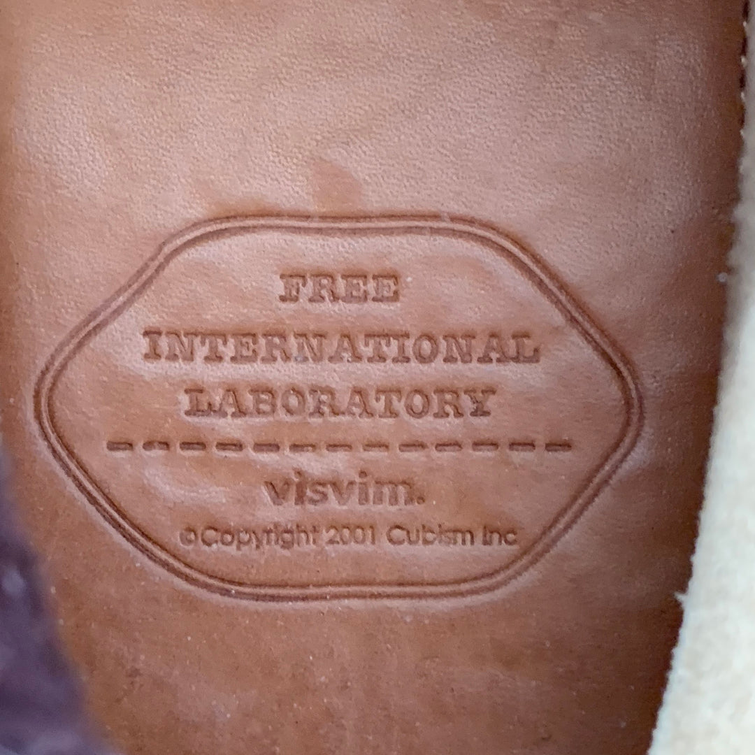 VISVIM SS15 Size 12 Maliseet Folk Tan Suede Rib Knit Foldover Sneakers