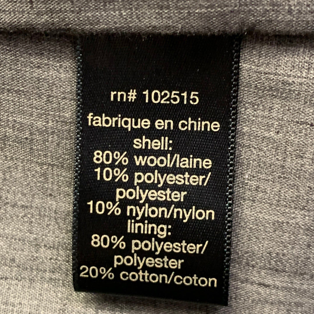 JOHN VARVATOS STAR USA Size 42 Grey Charcoal Herringbone Wool Blend Sport Coat