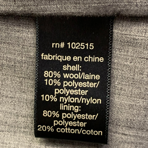 JOHN VARVATOS STAR USA Size 42 Grey Charcoal Herringbone Wool Blend Sport Coat