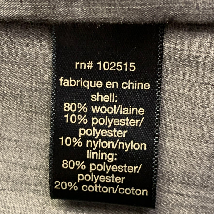 JOHN VARVATOS STAR USA Size 42 Grey Charcoal Herringbone Wool Blend Sport Coat