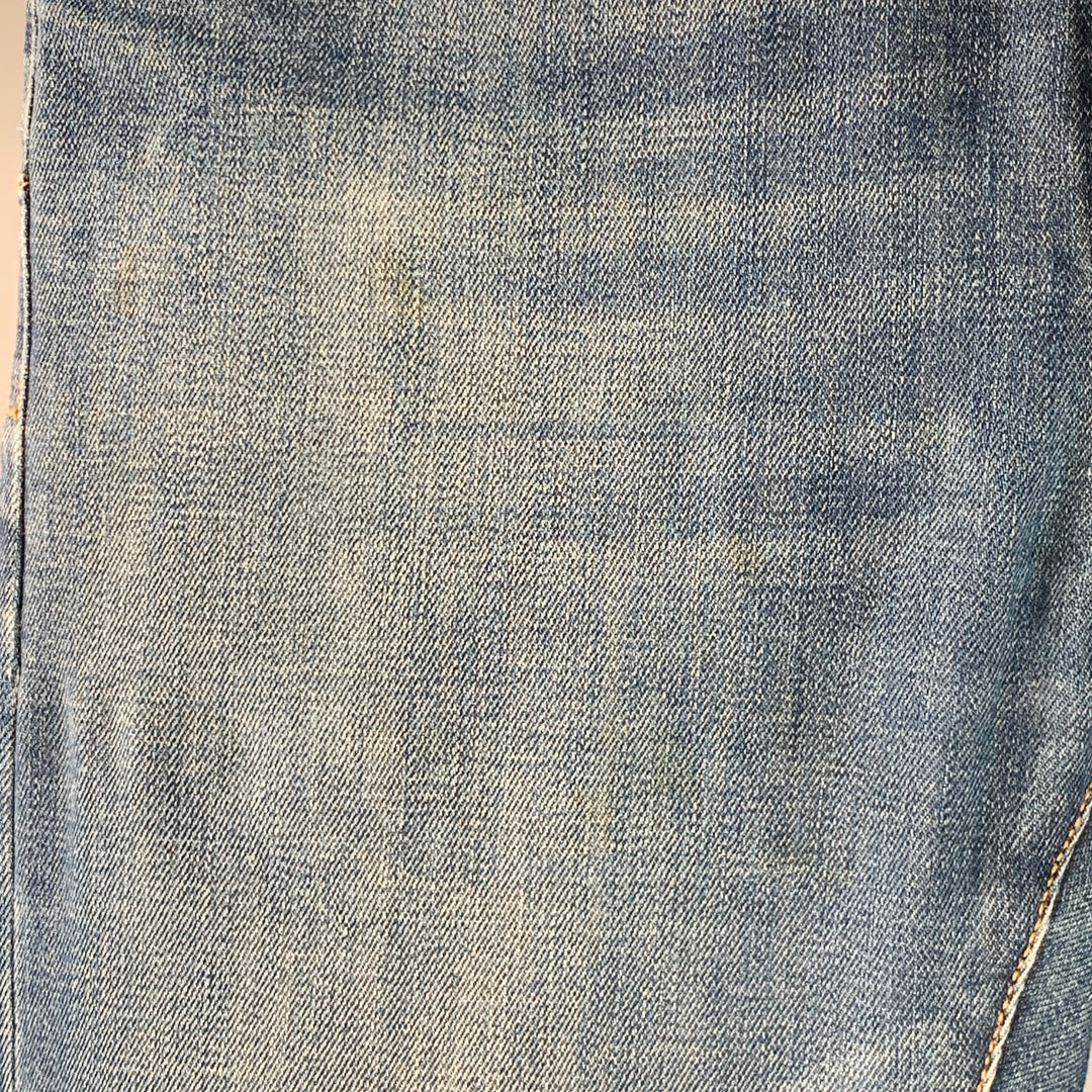 DIOR HOMME Size 30 Blue Contrast Stitch Cotton Blend Twill Slim Straight Jeans