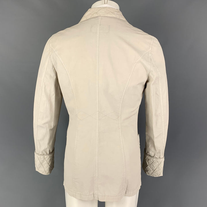 VIKTOR & ROLF Size 36 Off White Cotton Single Button Jacket