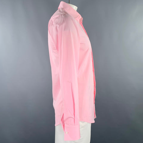 DSQUARED2 2019 Size M Pink Cotton Button Up Long Sleeve Shirt