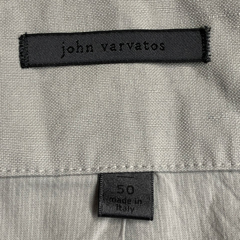 JOHN VARVATOS Size M Grey Cotton Linen Notch Lapel Sport Coat