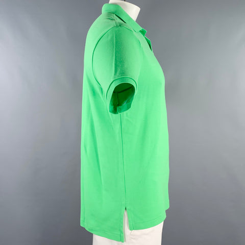 POLO by RALPH LAUREN Size L Lime Green Cotton Half Placket Polo